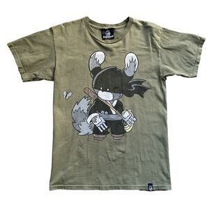 Kidrobot Huck Gee Samurai Graphic T-Shirt Green